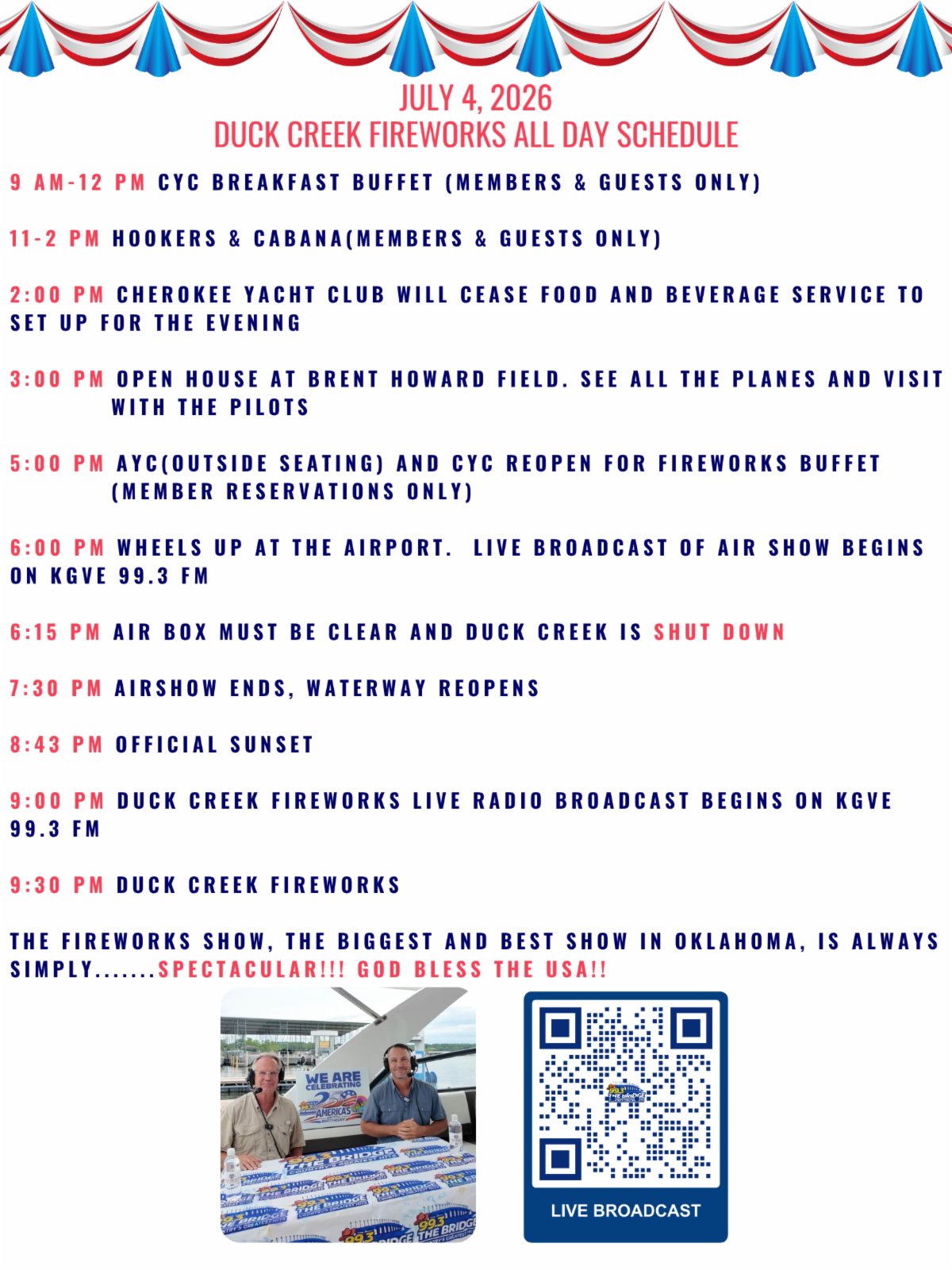 Duck Creek Fireworks 2026 – America 250 Celebration – Grand Lake, OK