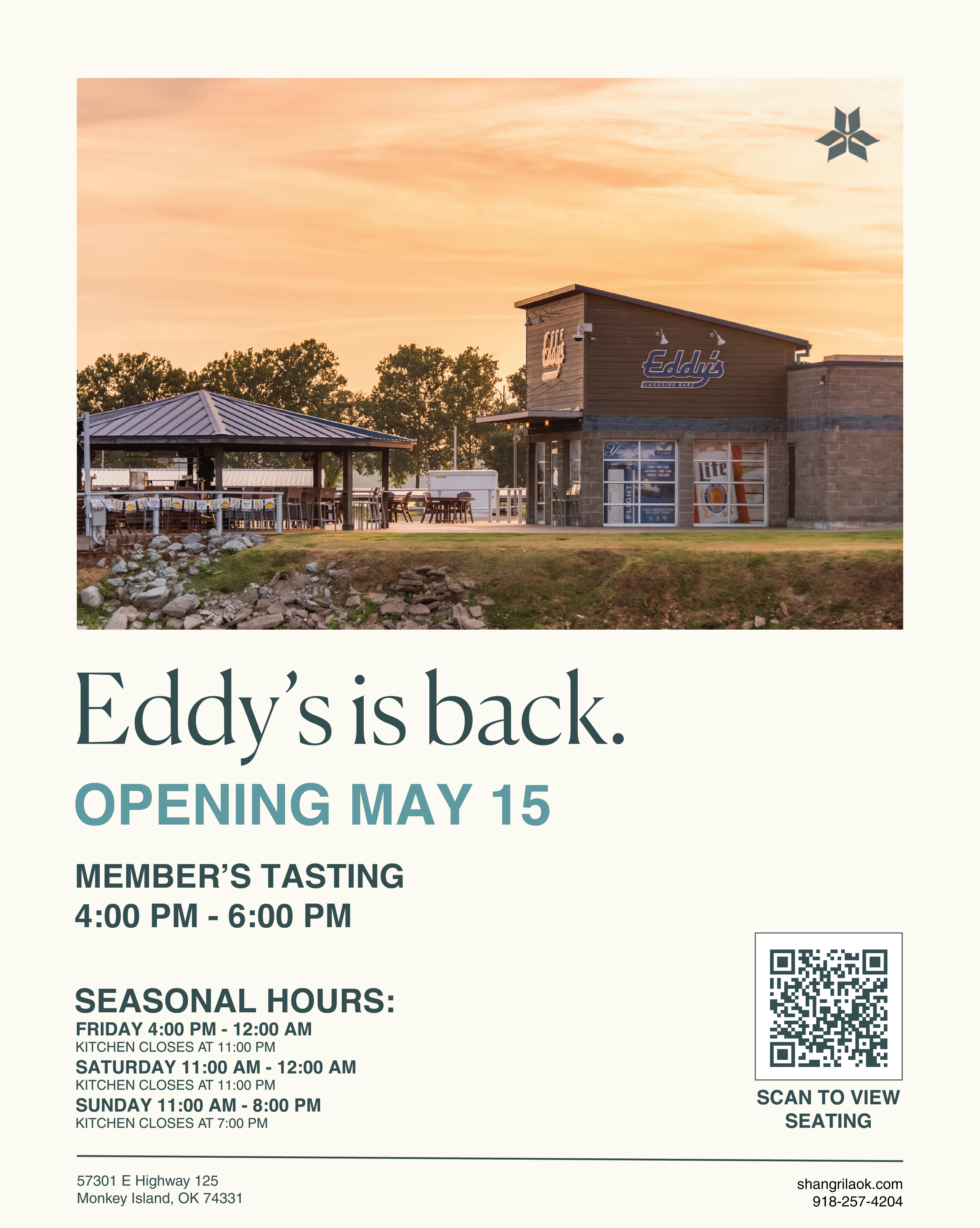 Eddy's Lakeside Bar at Shangri-La – Opening May 15, 2026 – Monkey Island